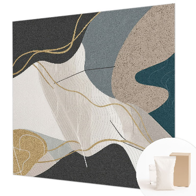 Mural de pared con estampado hermoso con formas abstractas