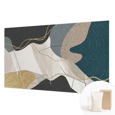 Mural de pared con estampado hermoso con formas abstractas