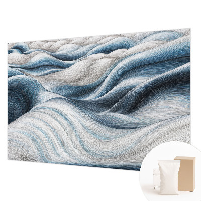 Papel mural con patrón decorativo con diseño de ondas suaves