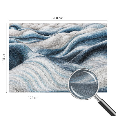 Papel mural con patrón decorativo con diseño de ondas suaves