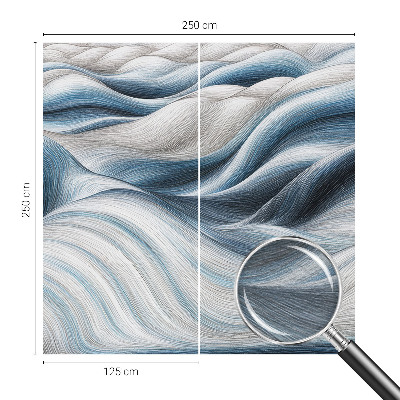 Papel mural con patrón decorativo con diseño de ondas suaves