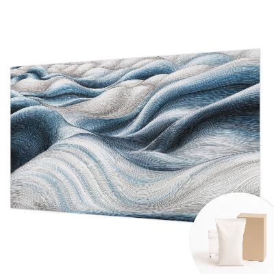 Papel mural con patrón decorativo con diseño de ondas suaves