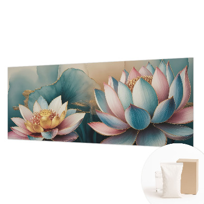 Mural de pared con estampado hermoso con el motivo «Lotos de la Armonía»