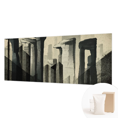 Mural decorativo con diseño de arquitectura cruda