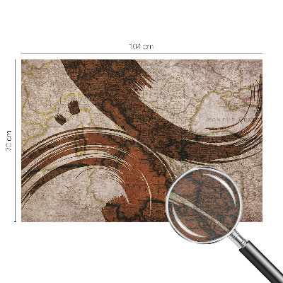 Fotomural decorativo para cabecero de cama con un mapa artístico