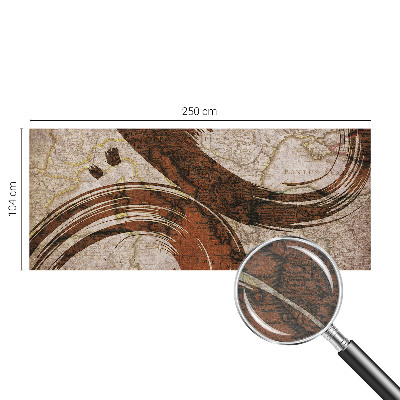 Fotomural decorativo para cabecero de cama con un mapa artístico