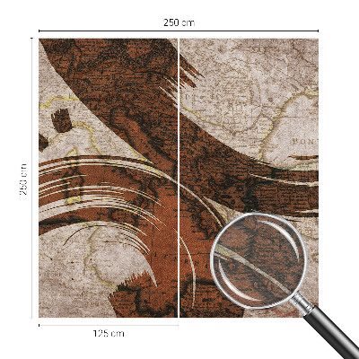 Fotomural decorativo para cabecero de cama con un mapa artístico
