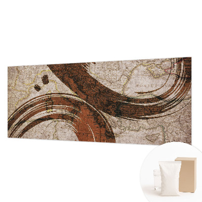 Fotomural decorativo para cabecero de cama con un mapa artístico