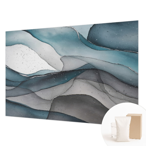 Papel mural con patrón decorativo con olas coloridas