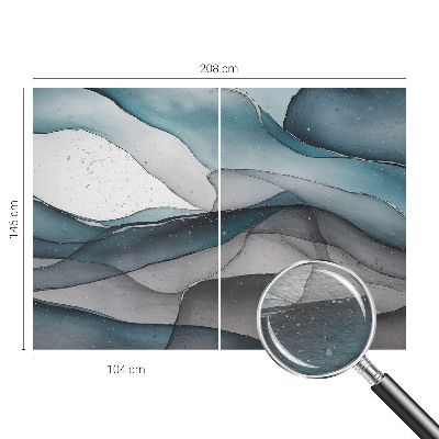 Papel mural con patrón decorativo con olas coloridas