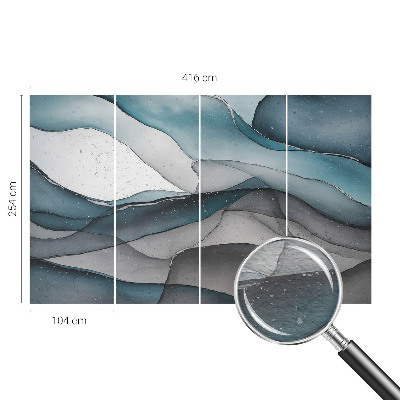 Papel mural con patrón decorativo con olas coloridas