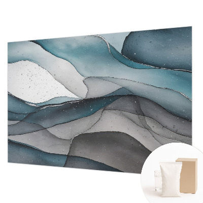 Papel mural con patrón decorativo con olas coloridas