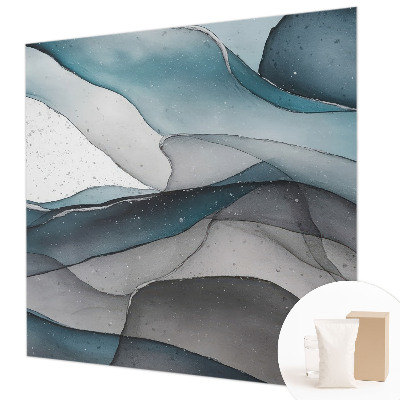 Papel mural con patrón decorativo con olas coloridas