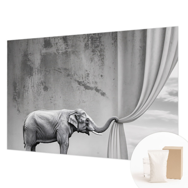 Fotomural decorativo para cabecero de cama con un elefante surrealista