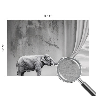 Fotomural decorativo para cabecero de cama con un elefante surrealista