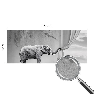 Fotomural decorativo para cabecero de cama con un elefante surrealista