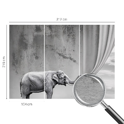 Fotomural decorativo para cabecero de cama con un elefante surrealista