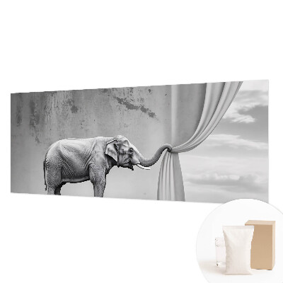 Fotomural decorativo para cabecero de cama con un elefante surrealista