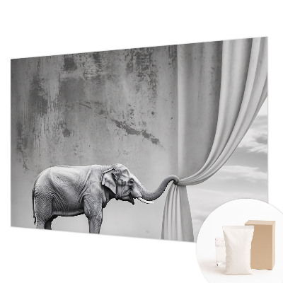Fotomural decorativo para cabecero de cama con un elefante surrealista