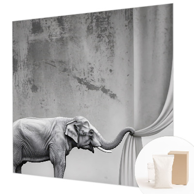 Fotomural decorativo para cabecero de cama con un elefante surrealista