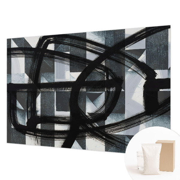 Papel mural texturado decorativo con diseño de geometría expresiva