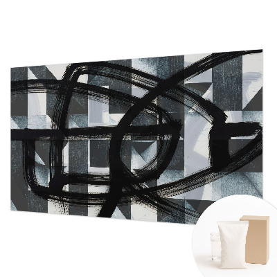 Papel mural texturado decorativo con diseño de geometría expresiva