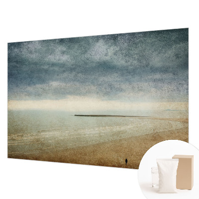 Mural decorativo con un paisaje nostálgico