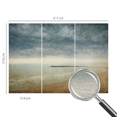 Mural decorativo con un paisaje nostálgico