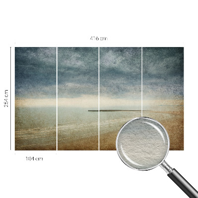 Mural decorativo con un paisaje nostálgico