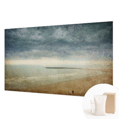 Mural decorativo con un paisaje nostálgico