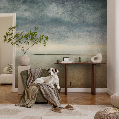 Mural decorativo con un paisaje nostálgico