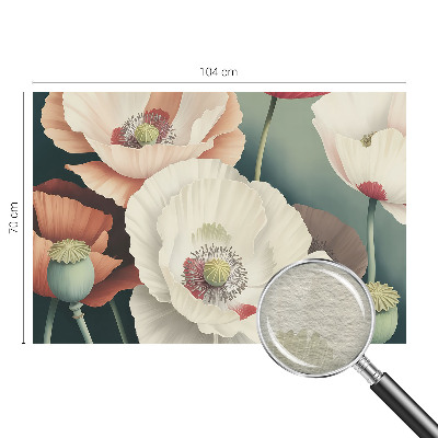 Fotomural decorativo para cabecero de cama con diseño de belleza floral para cabecero