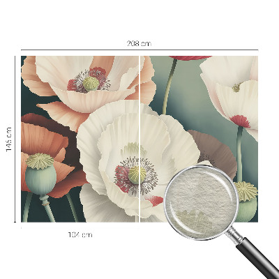 Fotomural decorativo para cabecero de cama con diseño de belleza floral para cabecero