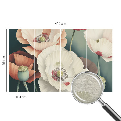 Fotomural decorativo para cabecero de cama con diseño de belleza floral para cabecero
