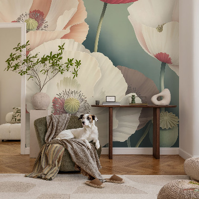 Fotomural decorativo para cabecero de cama con diseño de belleza floral para cabecero