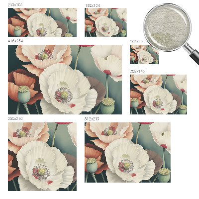 Fotomural decorativo para cabecero de cama con diseño de belleza floral para cabecero