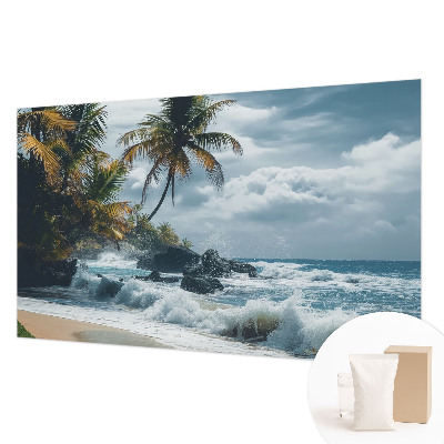 Mural decorativo con motivo de playa exótica