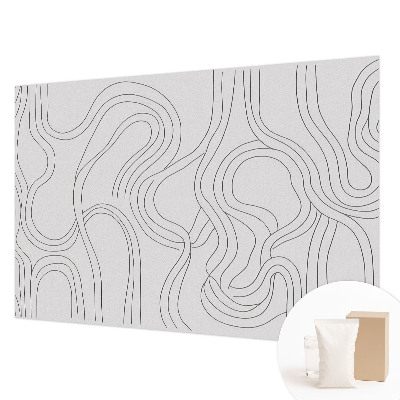 Fotomural decorativo para cabecero de cama con líneas orgánicas