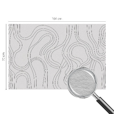 Fotomural decorativo para cabecero de cama con líneas orgánicas