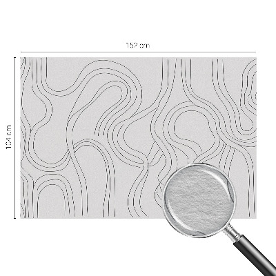 Fotomural decorativo para cabecero de cama con líneas orgánicas