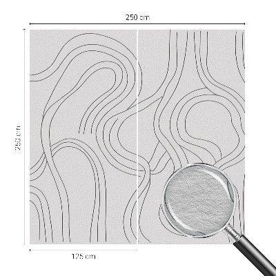 Fotomural decorativo para cabecero de cama con líneas orgánicas