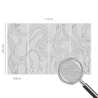 Fotomural decorativo para cabecero de cama con líneas orgánicas