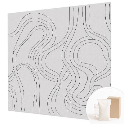 Fotomural decorativo para cabecero de cama con líneas orgánicas