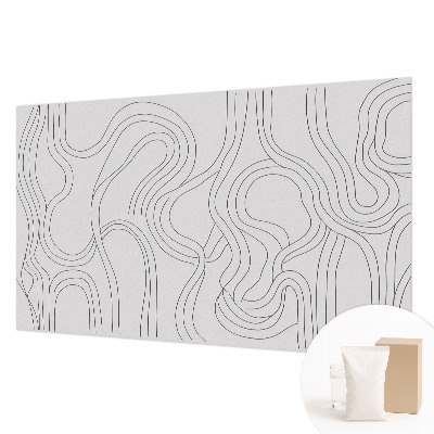 Fotomural decorativo para cabecero de cama con líneas orgánicas