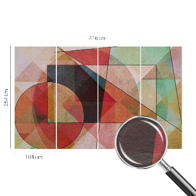 Papel mural con patrón decorativo con diseño de abstracción geométrica