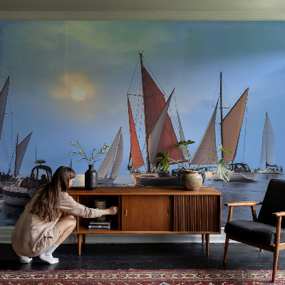 Mural de pared con estampado hermoso con motivo 'Aventura en velero'