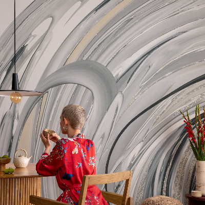 Papel mural con patrón decorativo con motivo de mármol abstracto