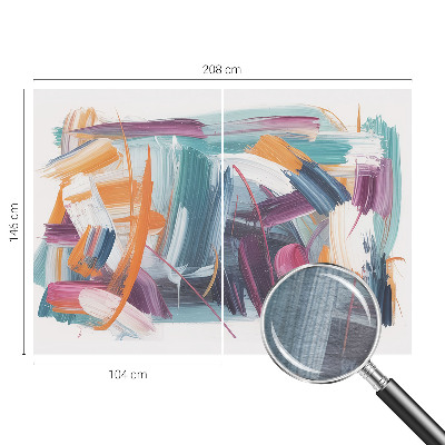 Mural decorativo con diseño de golpes enérgicos