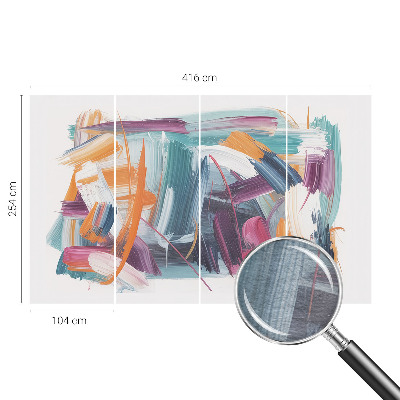 Mural decorativo con diseño de golpes enérgicos