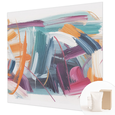Mural decorativo con diseño de golpes enérgicos